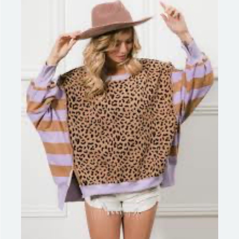Fantastic Fawn Oversized French Terry Sz. L 2nd picture is the color of the shir